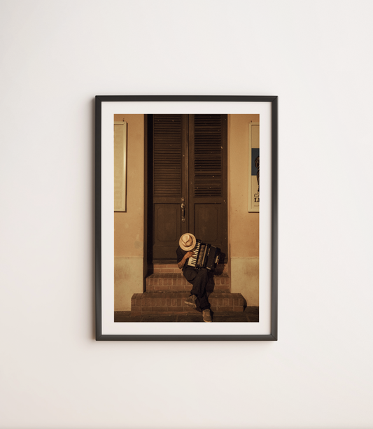 Accordion Man- San Juan Puerto Rico- Art Print